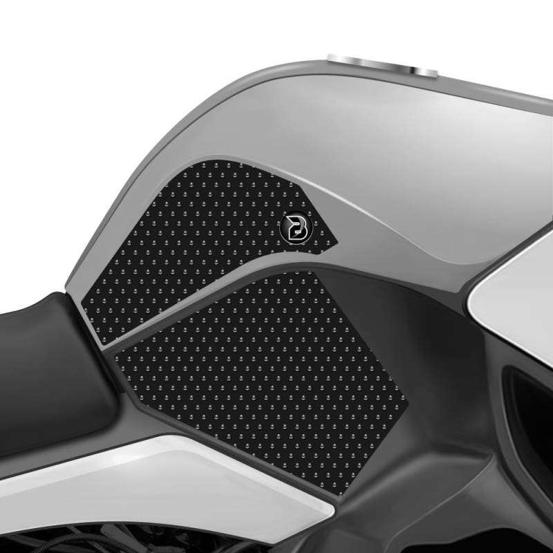 BLOQ motorrad Traktion Tank Griff Pads kompatibel mit BMW R1200RT (2014-2018) - SCHWARZ von Speedo Angels