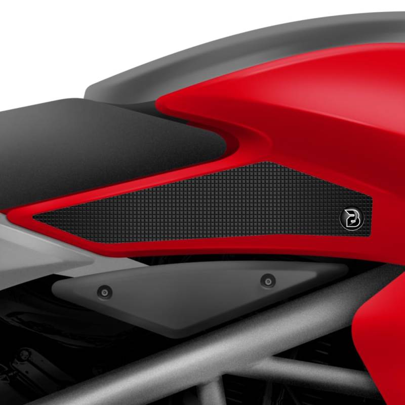 BLOQ motorrad Traktion Tank Griff Pads kompatibel mit DUCATI HYPERSTRADA 821 (2013-2018) Tacky Grip - Schwarz von Speedo Angels