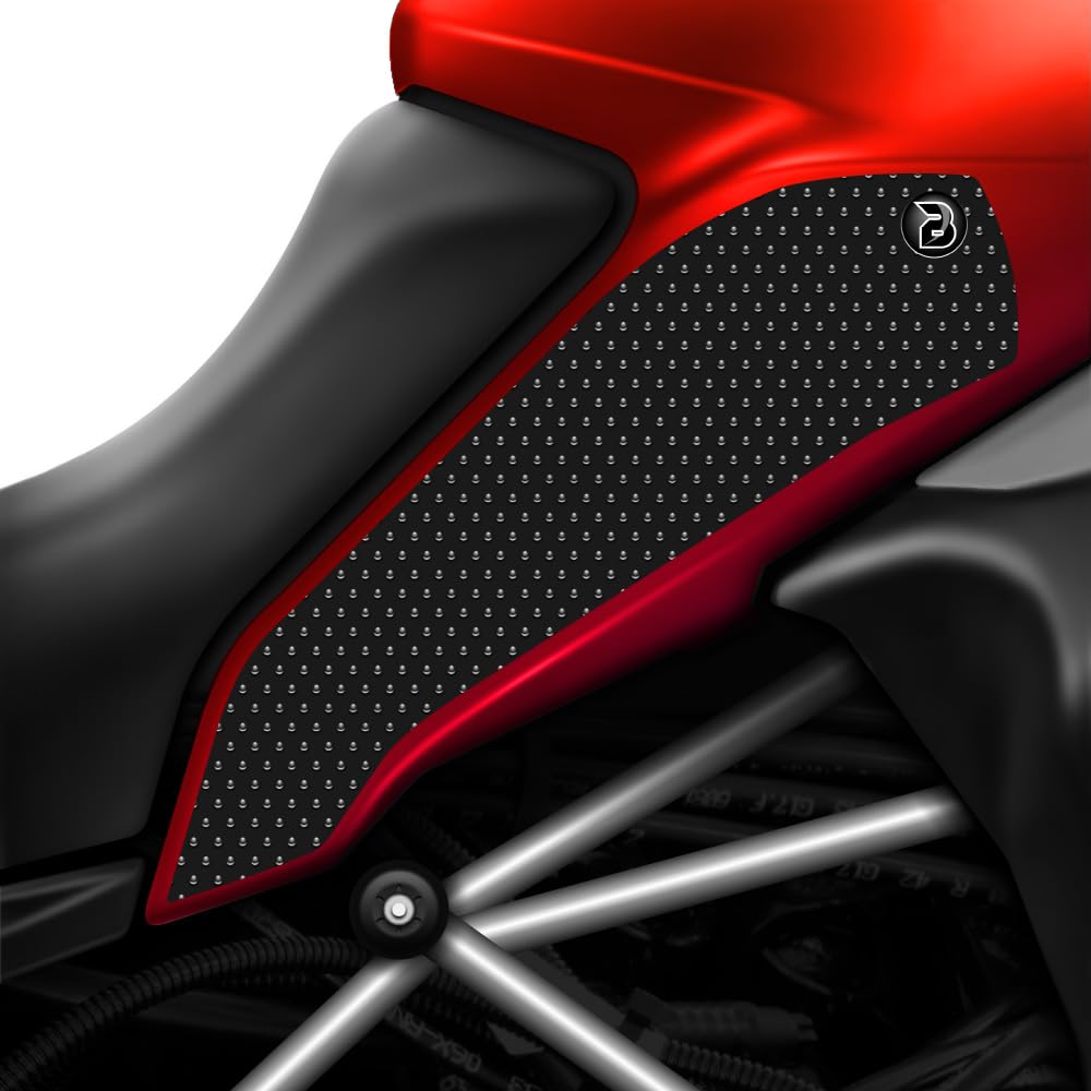 BLOQ motorrad Traktion Tank Griff Pads kompatibel mit DUCATI MULTISTRADA 1200 ENDURO (2016-2021) - SCHWARZ von Speedo Angels