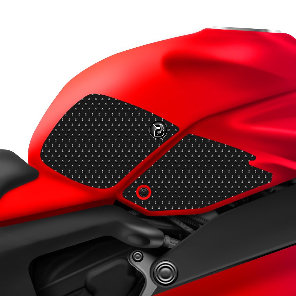 BLOQ motorrad Traktion Tank Griff Pads kompatibel mit DUCATI PANIGALE V4 (ALL MODELS) (2022-2024) - SCHWARZ von Speedo Angels