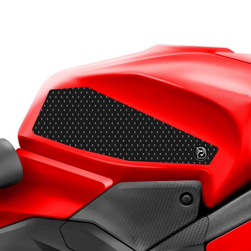 BLOQ motorrad Traktion Tank Griff Pads kompatibel mit DUCATI PANIGALE V4 (ALL MODELS) (2022-2024) - SCHWARZ von Speedo Angels