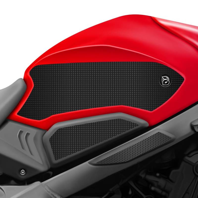 BLOQ motorrad Traktion Tank Griff Pads kompatibel mit HONDA CB650R (2019-) Tacky Grip - Schwarz von Speedo Angels