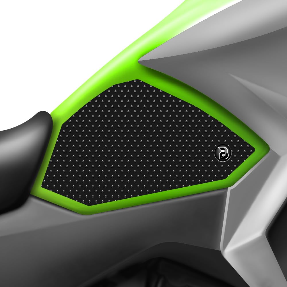 BLOQ motorrad Traktion Tank Griff Pads kompatibel mit KAWASAKI VERSYS-X 300 (2017-) - SCHWARZ von Speedo Angels