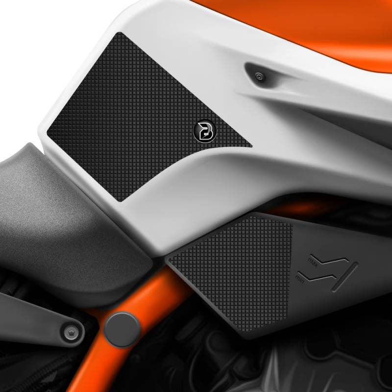 BLOQ motorrad Traktion Tank Griff Pads kompatibel mit KTM 890 DUKE R (2020-) Tacky Grip - Schwarz von Speedo Angels