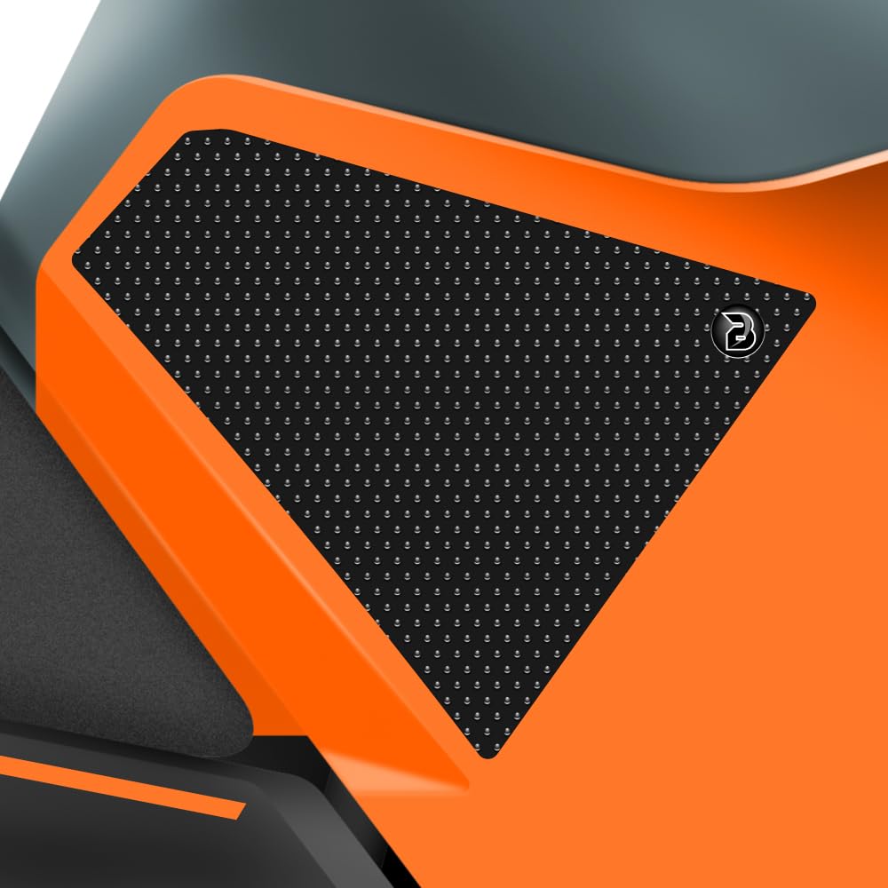 BLOQ motorrad Traktion Tank Griff Pads kompatibel mit KTM DUKE 125 (2024-) - SCHWARZ von Speedo Angels