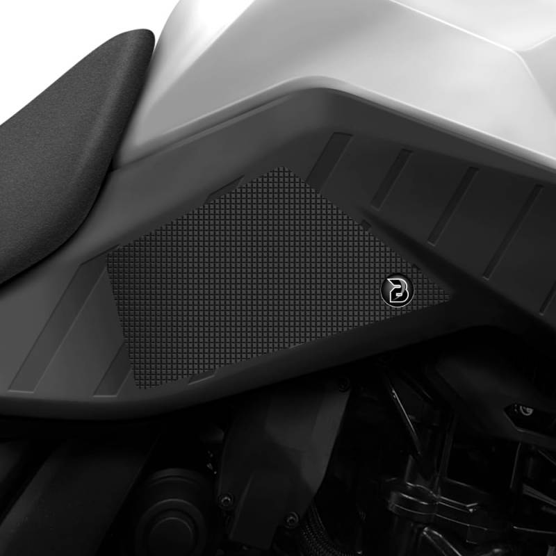 BLOQ motorrad Traktion Tank Griff Pads kompatibel mit SUZUKI V-STROM 800RE (2023-) Tacky Grip - Schwarz von Speedo Angels