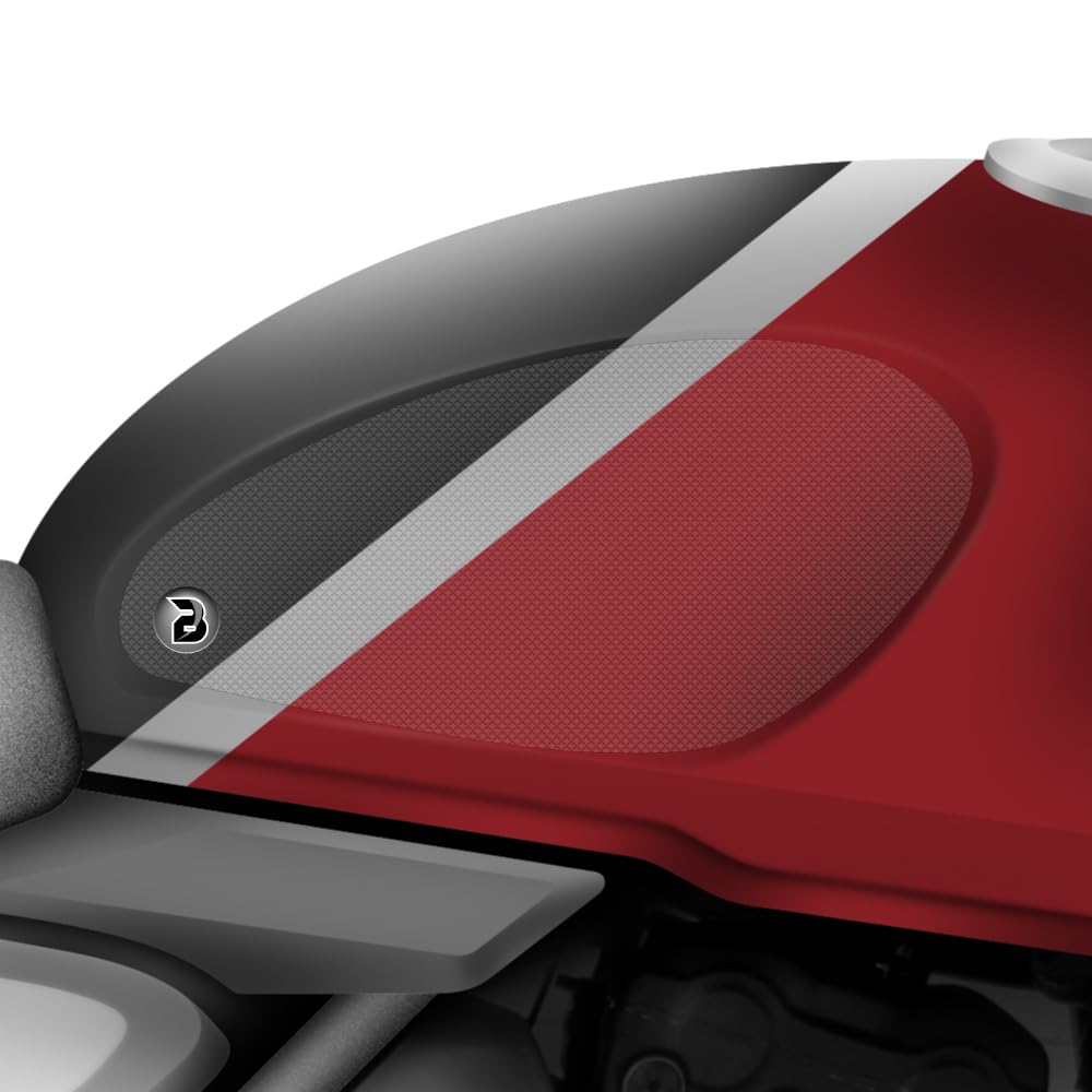 BLOQ motorrad Traktion Tank Griff Pads kompatibel mit TRIUMPH SPEED 400 (2024-) PREMIUM - Klar von Speedo Angels