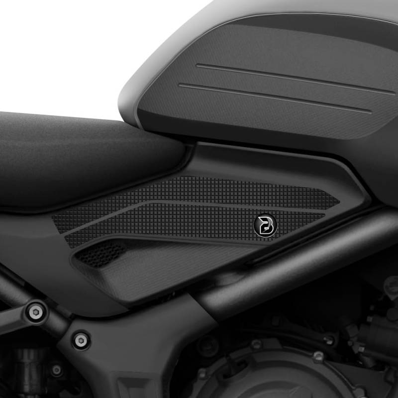 BLOQ motorrad Traktion Tank Griff Pads kompatibel mit TRIUMPH TRIDENT 660 (2021-) Tacky Grip - Schwarz von Speedo Angels