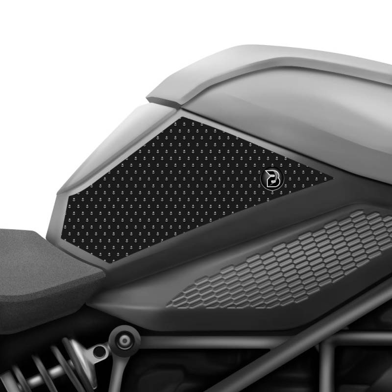 BLOQ motorrad Traktion Tank Griff Pads kompatibel mit YAMAHA MT-125 (2014-2019) - SCHWARZ von Speedo Angels