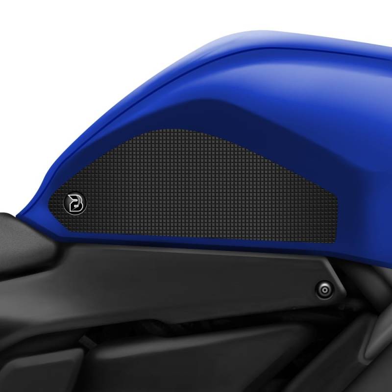 BLOQ motorrad Traktion Tank Griff Pads kompatibel mit YAMAHA R7 (2021-) Tacky Grip - Schwarz von Speedo Angels