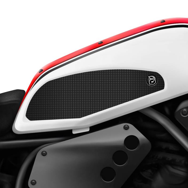 BLOQ motorrad Traktion Tank Griff Pads kompatibel mit YAMAHA XSR 700 (2015-) Tacky Grip - Schwarz von Speedo Angels