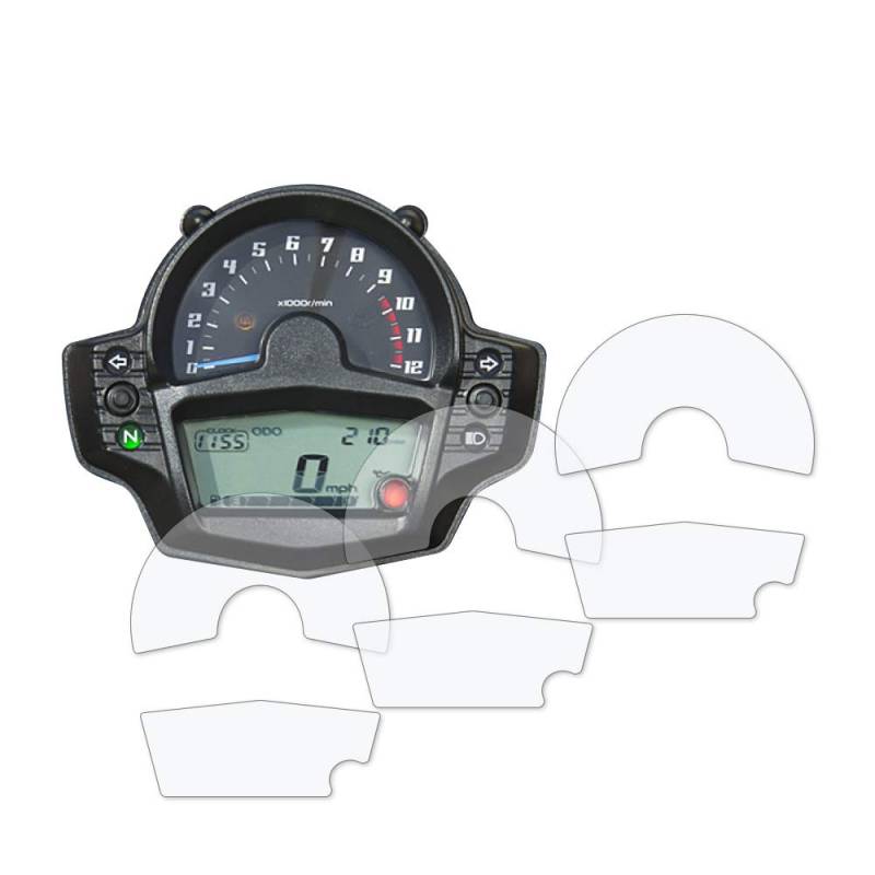 Speedo Angels Dashboard Displayschutzfolie Tachoschutzfolie für VULCAN S (2015+) 3 x Ultra Klar von Speedo Angels