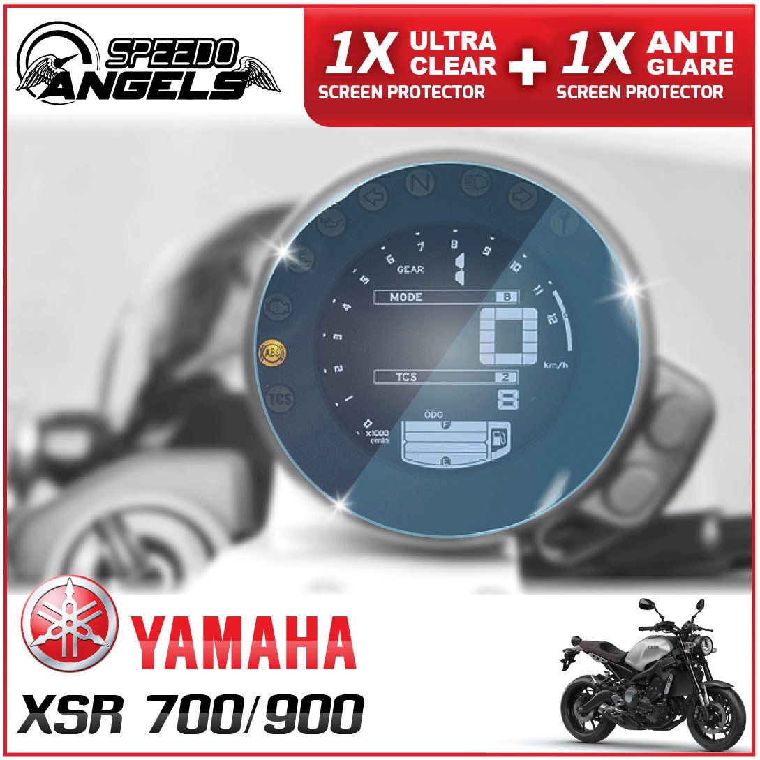 Speedo Angels Displayschutzfolie Tachoschutzfolie Screen Protector für XSR700 / XSR900 Packung mit 2-1 x Ultra-Clear & 1 x Anti-Glare von Speedo Angels