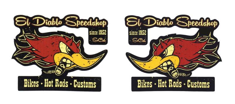 Speedshop 134 2X EL Diablo Aufkleber/Sticker/Hot Rod/Rockabilly/V8/US Car von Speedshop