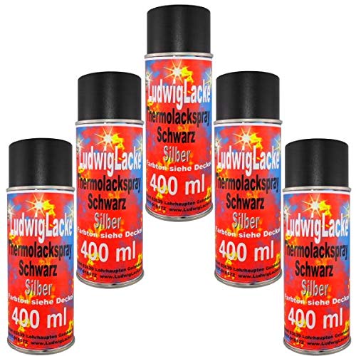 Thermolack Spray 400ml Schwarz Auspuff Motor Autolack a´400ml von Speziallack Spray