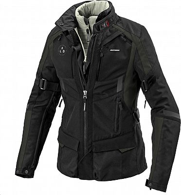 Spidi 4 Season Evo, Textiljacke H2Out Damen - Schwarz/Dunkelgrün - L von Spidi