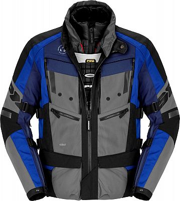 Spidi 4 Season Evo, Textiljacke H2Out - Schwarz/Blau/Grau - S von Spidi