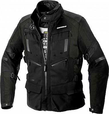 Spidi 4 Season Evo, Textiljacke H2Out - Schwarz/Dunkelgrün - 3XL von Spidi