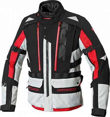 Spidi Allroad, Textiljacke H2Out - Hellgrau/Rot - M von Spidi