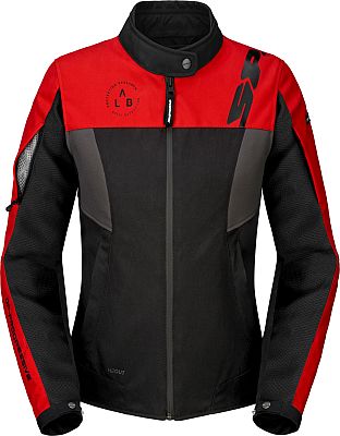 Spidi Corsa, Textiljacke H2Out Damen - Schwarz/Grau/Rot - XS von Spidi