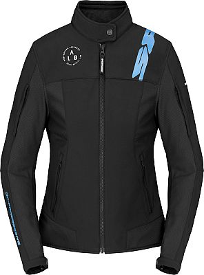 Spidi Corsa Tex, Textiljacke Damen - Schwarz/Hellblau - L von Spidi