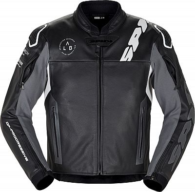 Spidi DP-Progressive, Lederjacke - Schwarz/Weiß/Grau - 48 von Spidi