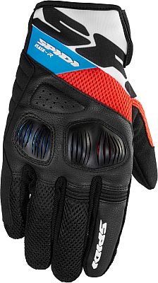 Spidi Flash-R Evo, Handschuhe - Schwarz/Weiß/Rot/Hellblau - 3XL von Spidi