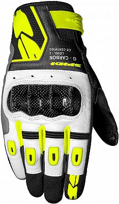 Spidi G-Carbon, Handschuhe Damen - Schwarz/Weiß/Neon Gelb - S von Spidi