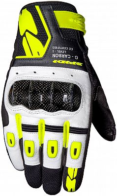 Spidi G-Carbon, Handschuhe - Schwarz/Weiß/Neon-Gelb - L von Spidi