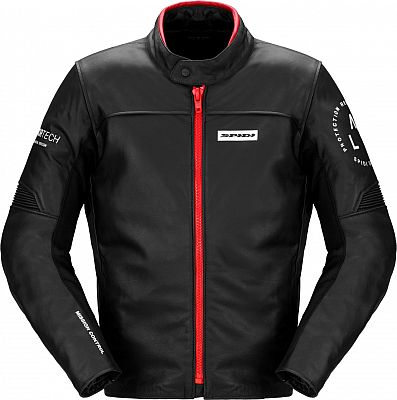 Spidi Genesis, Lederjacke - Schwarz/Rot - 50 von Spidi