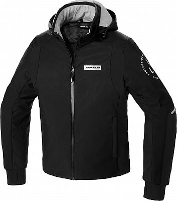 Spidi Hoodie Armor, Textiljacke H2Out - Schwarz/Weiß - S von Spidi