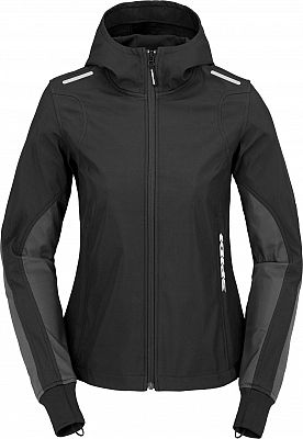 Spidi Hoodie Armor Light, Textiljacke Damen - Schwarz/Grau - S von Spidi