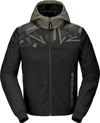 Spidi Hoodie Evo Sport, Textiljacke - Schwarz/Oliv/Grau - L von Spidi