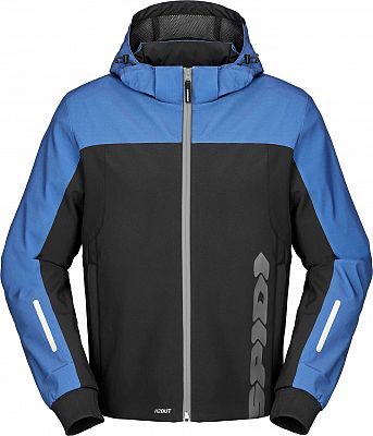 Spidi Hoodie II, Textiljacke H2Out - Schwarz/Hellblau - 3XL von Spidi