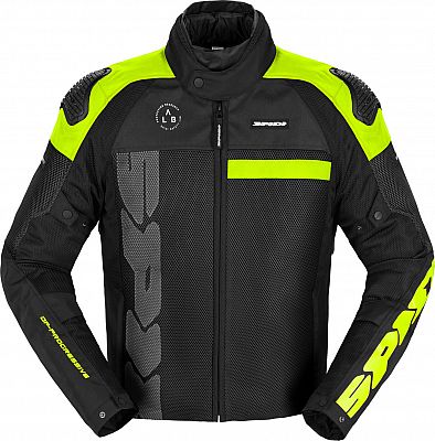 Spidi Progressive Net, Textiljacke H2Out - Schwarz/Neon-Gelb - M von Spidi