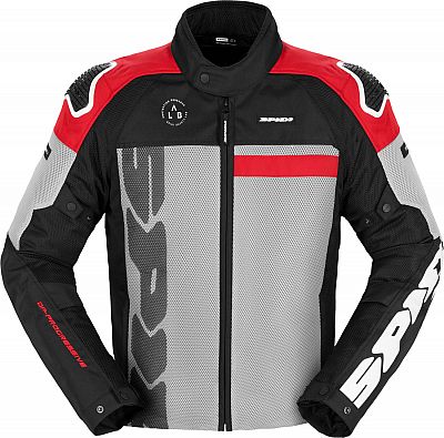 Spidi Progressive Net, Textiljacke - Schwarz/Grau/Rot - M von Spidi