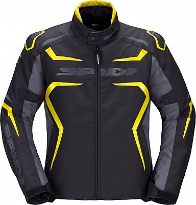 Spidi Race-Evo, Textiljacke H2Out - Schwarz/Grau/Neon-Gelb - 3XL von Spidi