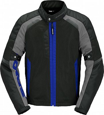 Spidi Tek Net, Textiljacke - Schwarz/Grau/Blau - 3XL von Spidi