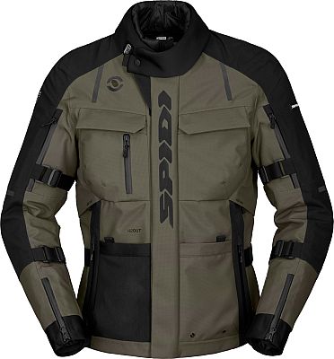 Spidi Tour Evo 2, Textiljacke H2Out - Schwarz/Oliv - 3XL von Spidi