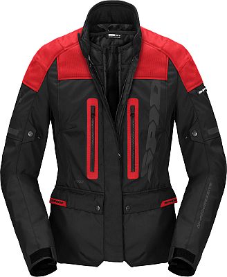 Spidi Traveler 3 Evo, Textiljacke H2Out Damen - Schwarz/Rot - 3XL von Spidi