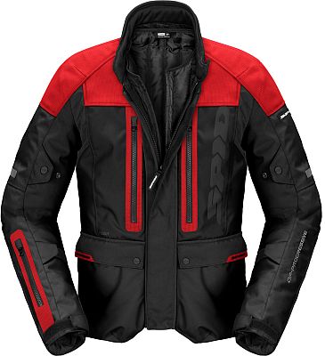 Spidi Traveler 3 Evo, Textiljacke H2Out - Schwarz/Rot - 4XL von Spidi