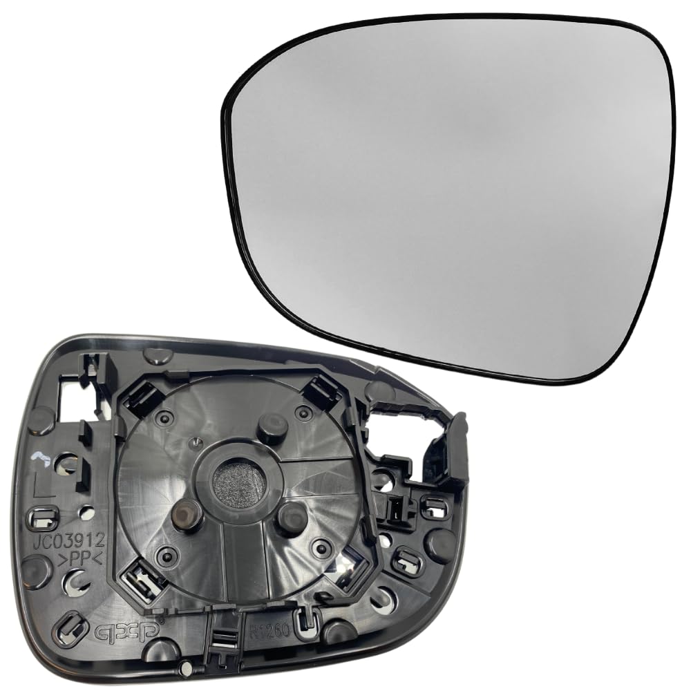 Spieg Links Außenspiegelglas Ersatz für Nissan Qashqai J12 2021-2024 | Juke F16 2019-2024, Beheizbar, mit Trägerplatte (Fahrerseite) von Spieg rear view mirrors