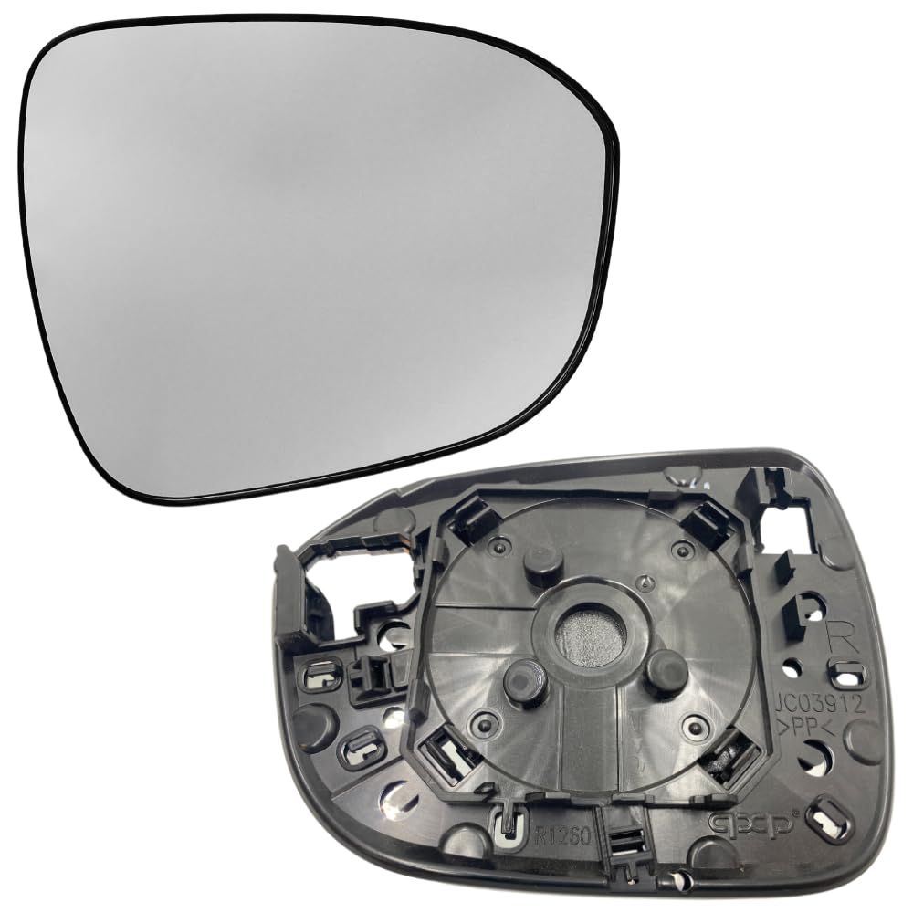 Spieg Rechts Außenspiegelglas Ersatz für Nissan Qashqai J12 2021-2024 | Juke F16 2019-2024, Beheizbar, mit Trägerplatte (Beifahrerseite) von Spieg rear view mirrors