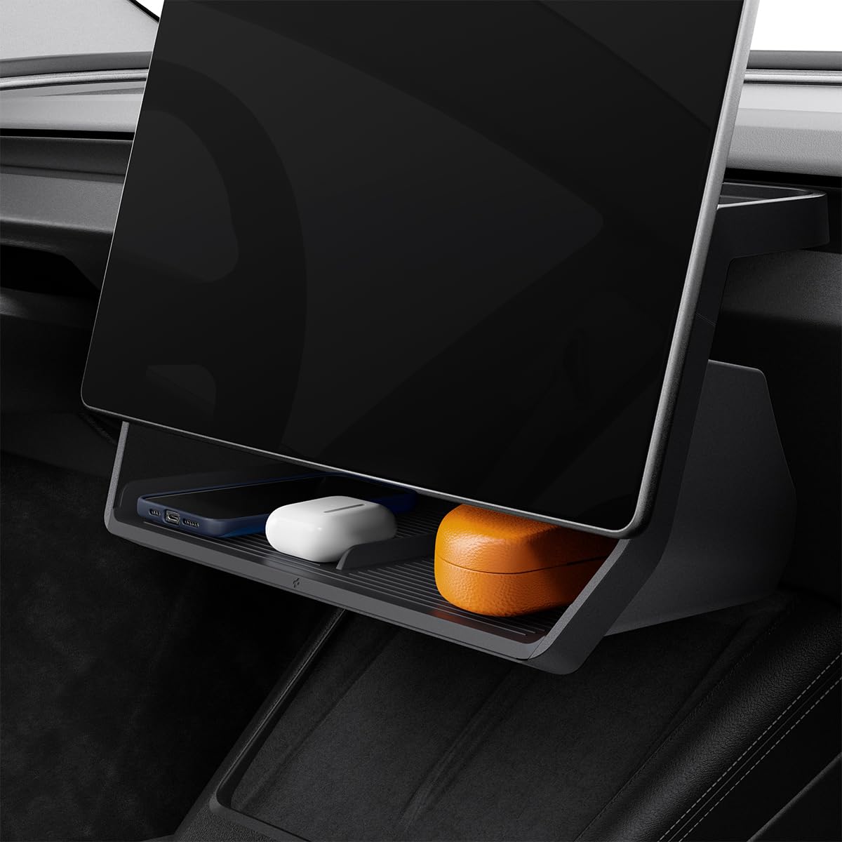 Spigen Tesla Model 3 Highland 2024 Aufbewahrungsbox unter dem Bildschirm Tablet Organizer Box Tablet Halterung Aufbewahrung Entworfen für Tesla Model 3 Highland 2024 Zubehör von Spigen