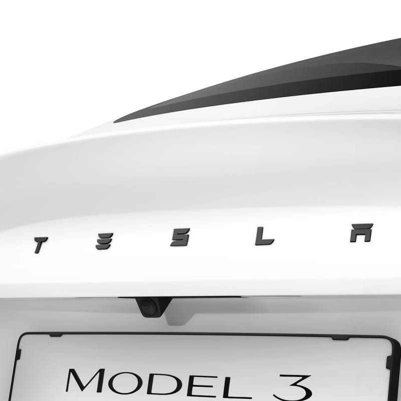 Spigen Tesla Model 3 Highland 2024 Hinteres Emblem Logo Aufkleber, Perfekte Anpassung und Abdeckung, Einfache Installation, Kompatibel mit Tesla Model 3 Highland 2024 Zubehör - Schwarz von Spigen