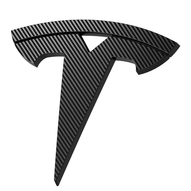 Spigen Tesla Model 3 Highland 2024 Vorderes Emblem Logo Aufkleber, Perfekte Anpassung und Abdeckung, Einfache Installation, Kompatibel mit Tesla Model 3 Highland 2024 Zubehör - Carbon von Spigen