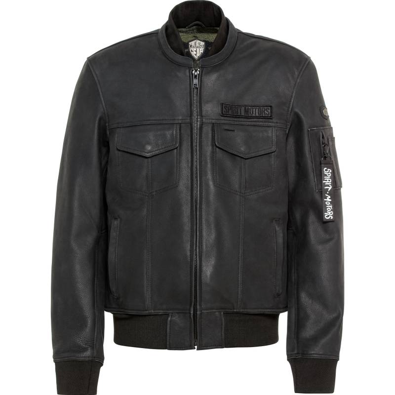 Spirit Motors Mad Jason Lederjacke schwarz L Herren von Spirit Motors