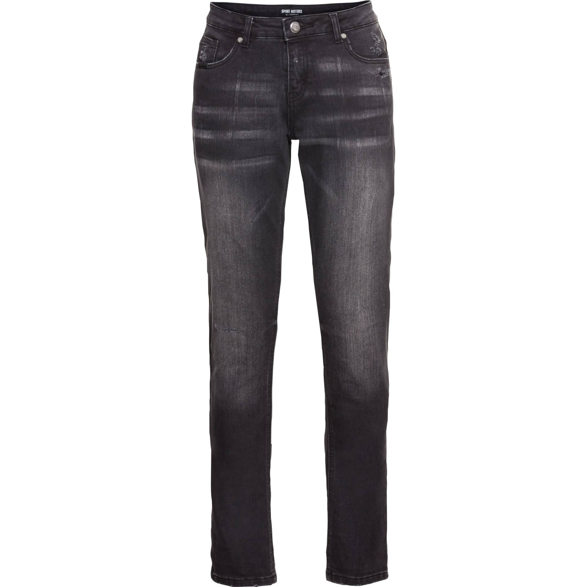 Spirit Motors Slim Mid Miley Damen Jeans schwarz 34/32 Damen von Spirit Motors