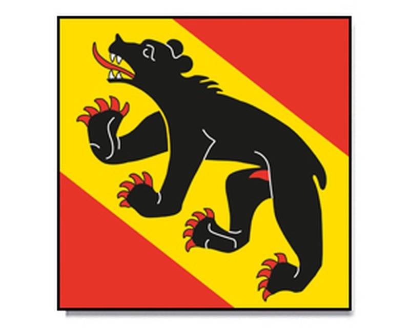 Flagge/Fahne BERN schweizer Kanton Schweiz Staatsflagge/Landesflagge/Hissflagge mit Ösen 90x90 cm, sehr gute Qualität von Sportfanshop24