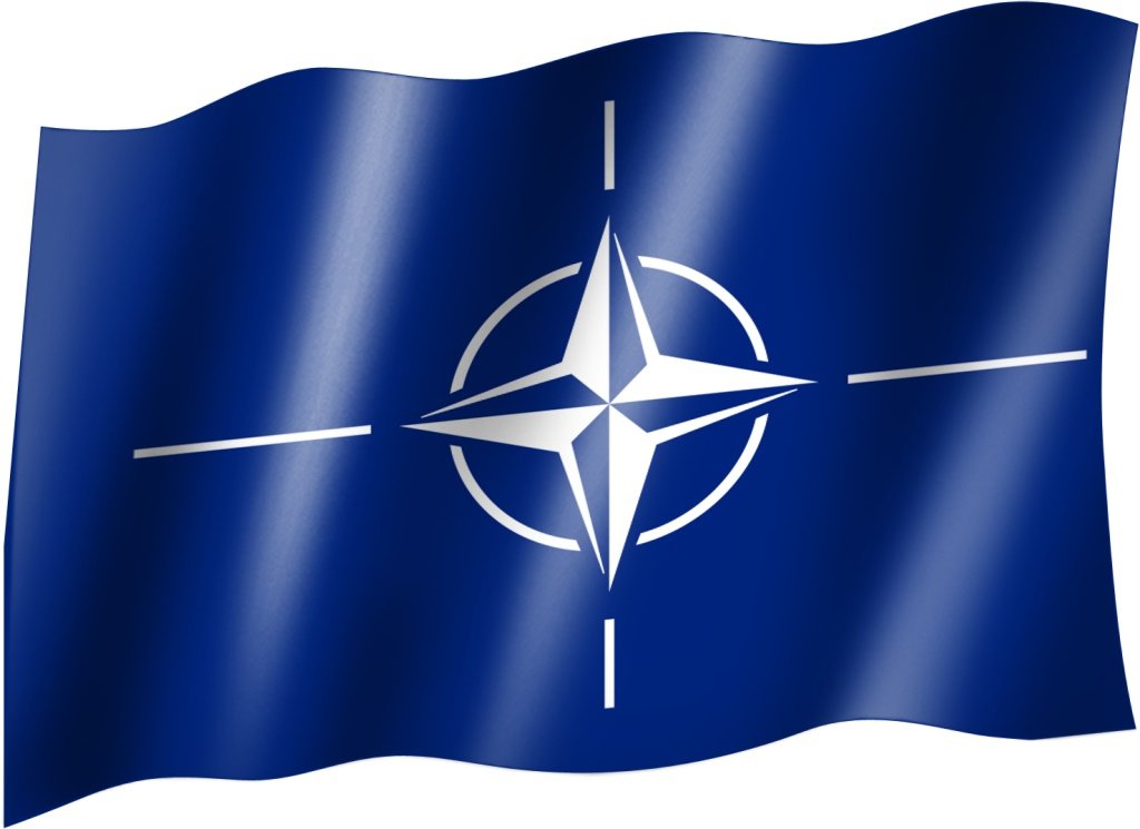 sportfanshop24 Flagge/Fahne NATO Hissflagge mit Ösen 150x90 cm, sehr Gute Qualität von Sportfanshop24